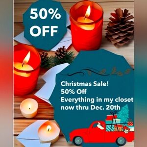 50% OFF CHRISTMAS SALE!! Sale ends Midnight Dec 20th!!